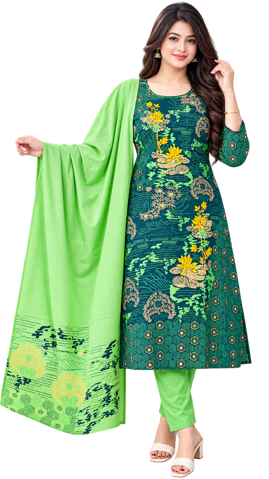 Luxury Printed  3-Piece Lawn Suit